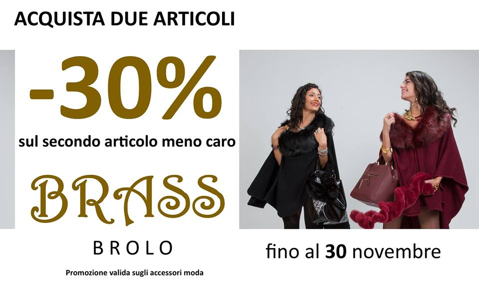 BRASS BROLO – Le promozioni che anticipano il Natale