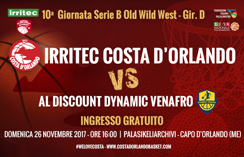 IRRITEC COSTA D’ORLANDO – Turno casalingo contro Discount Dynamic Venafro