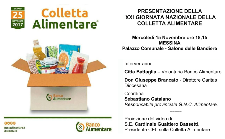 #Colletta2017 – Domani a Messina la presentazione alla Città
