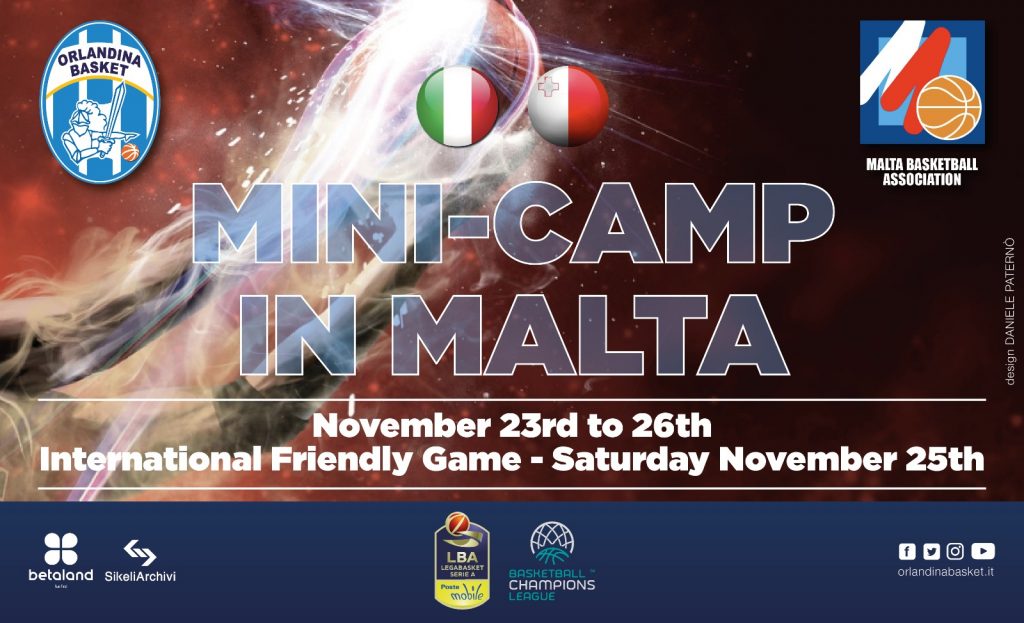 BASKET – Orlandina in ritiro a Malta dal 23 al 26 novembre