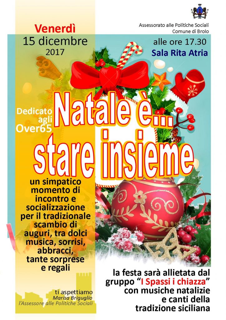 BROLO – “Natale è… stare insieme”.. per gli Over65