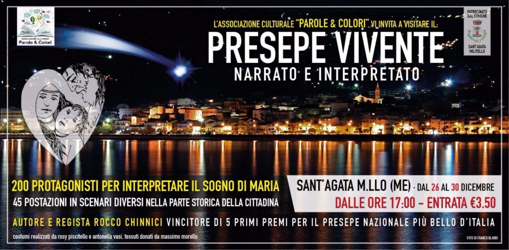 PAROLE & COLORI – A Sant’Agata Militello la prima edizione del Presepe Vivente