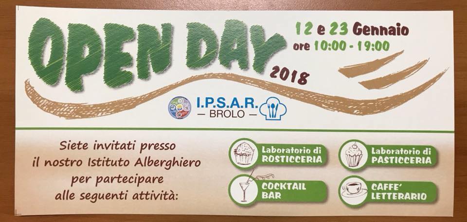 SCUOLE & OPPORTUNITA’ – L’Open Day all’Alberghiero di Brolo