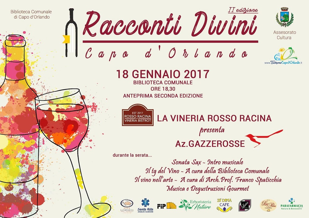 CAPO D’ORLANDO – Giovedì l’anteprima della seconda edizione di “Racconti DiVini”