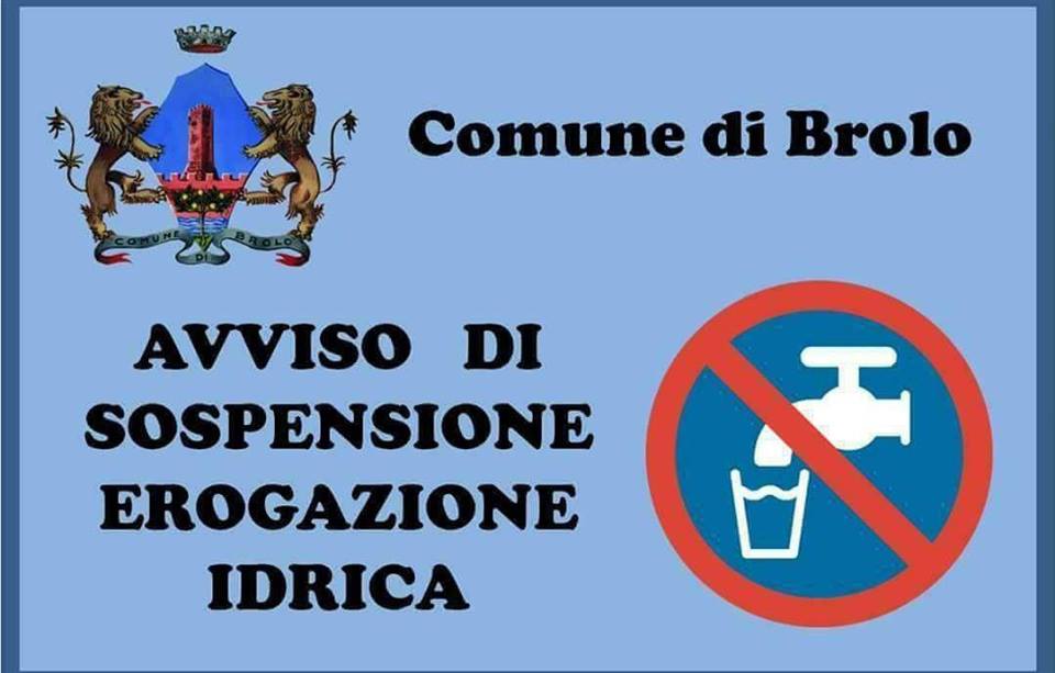 BROLO – Sospensione erogazione idrica domani 7 febbraio