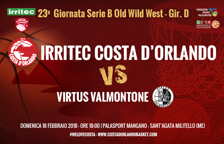 IRRITEC COSTA D’ORLANDO – Sfida d’alto livello per la Costa, arriva Valmontone