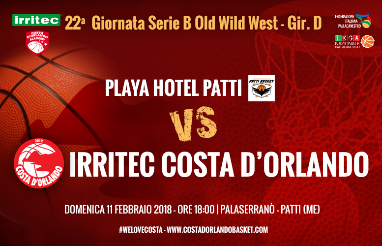 IRRITEC COSTA D’ORLANDO – Costa pronta al derby di domani contro Patti