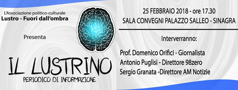 IL LUSTRINO – A Sinagra c’è un nuovo periodico di informazione
