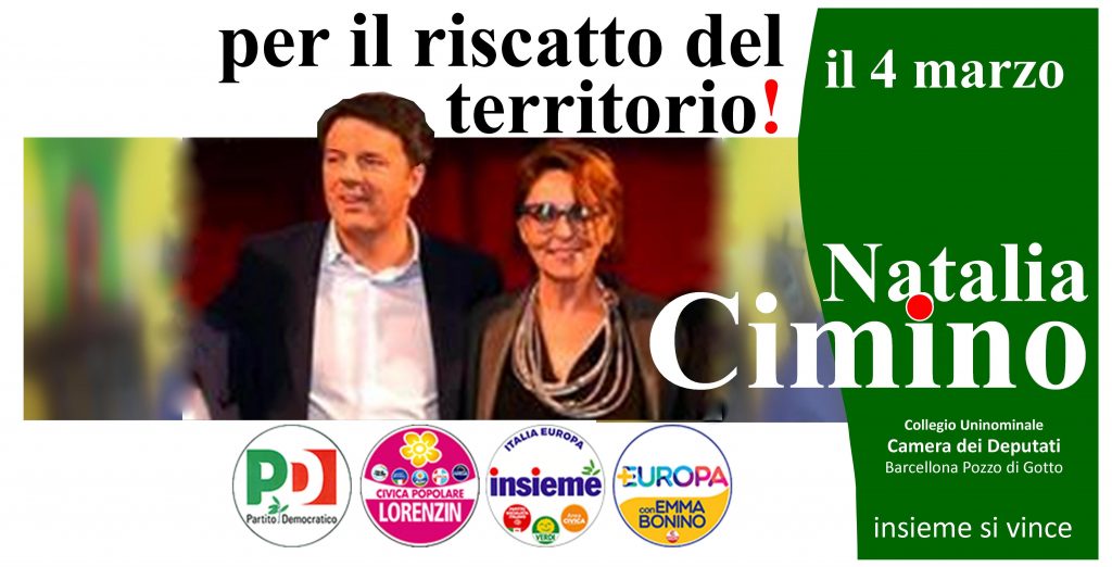 NATALIA CIMINO – Domenica a Capo d’Orlando per presentare la sua candidatura