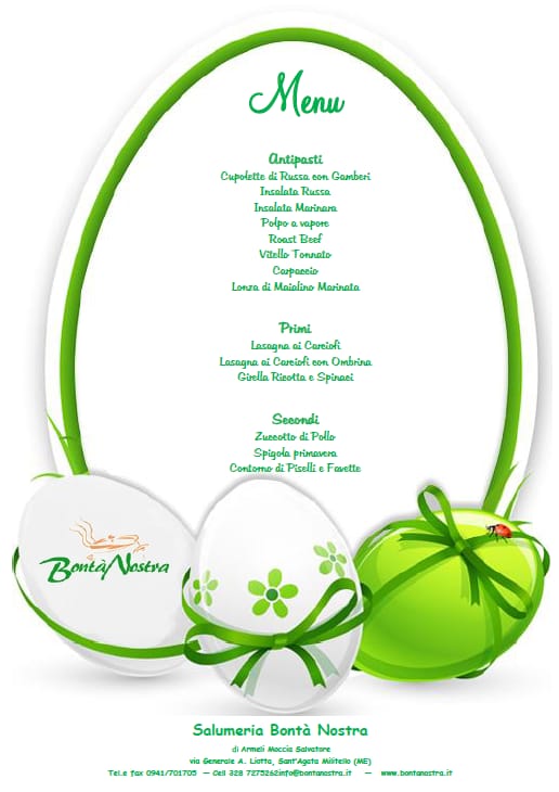 A PASQUA – Bontà Nostra c’è!