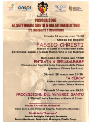 SETTIMANA SANTA – Quella di Galati Mamertino