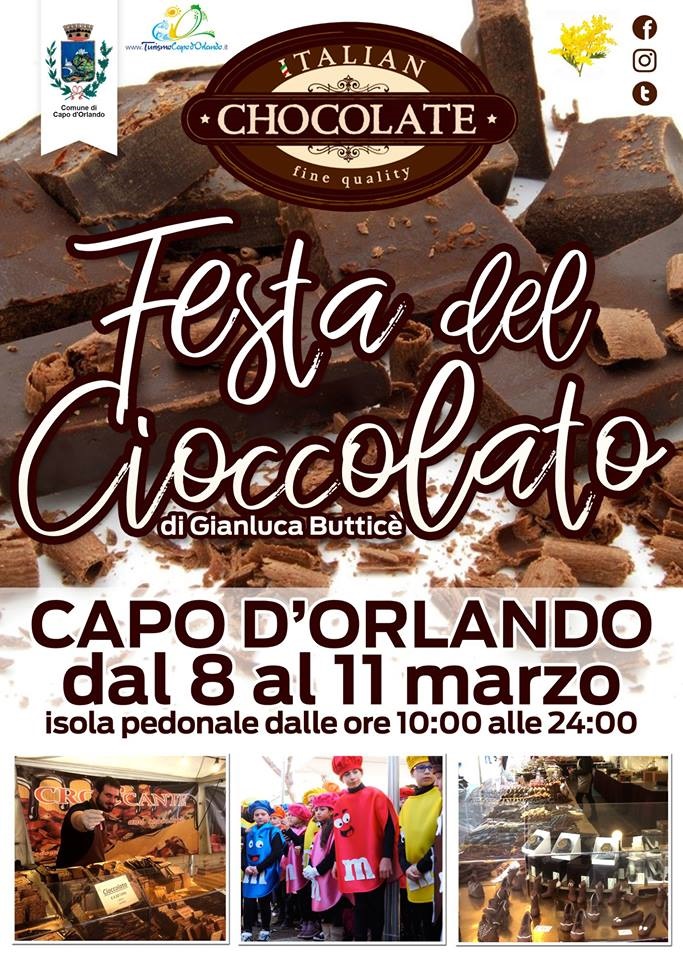 CAPO D’ORLANDO – Da domani a domenica la Festa del Cioccolato