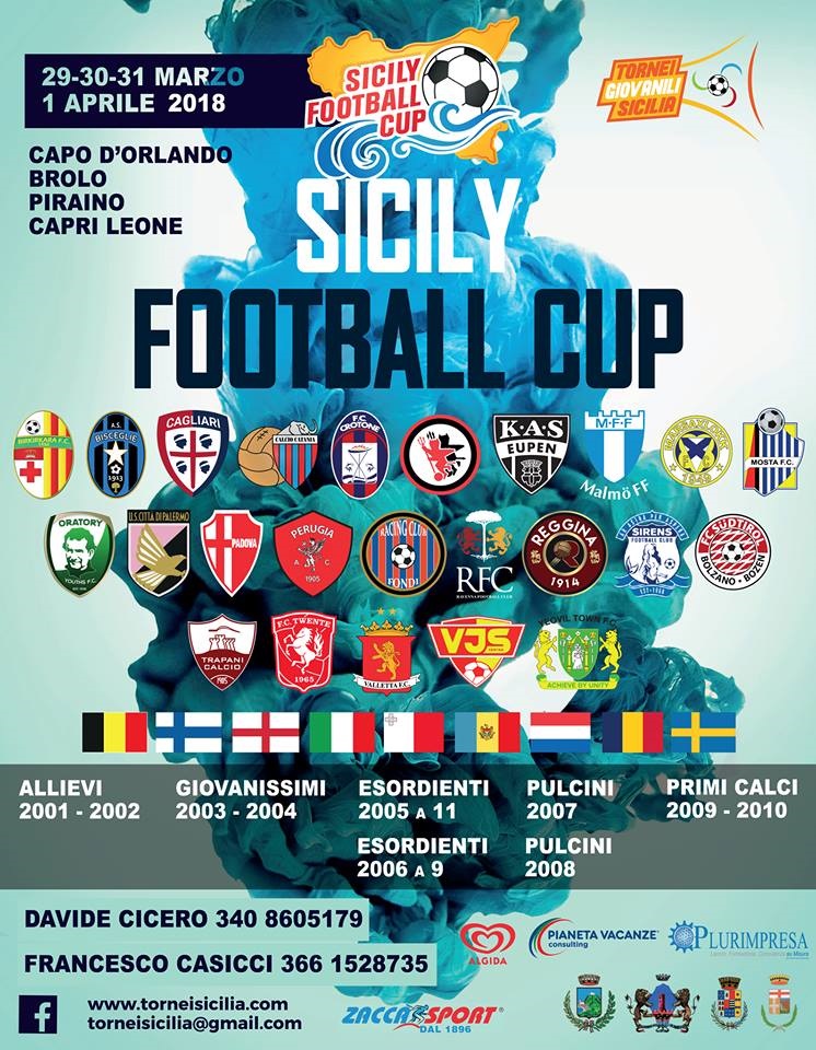 SICILY FOOTBALL CUP – Il comprensorio nebroideo ospiterà 127 squadre di calcio giovanile e 2500 atleti
