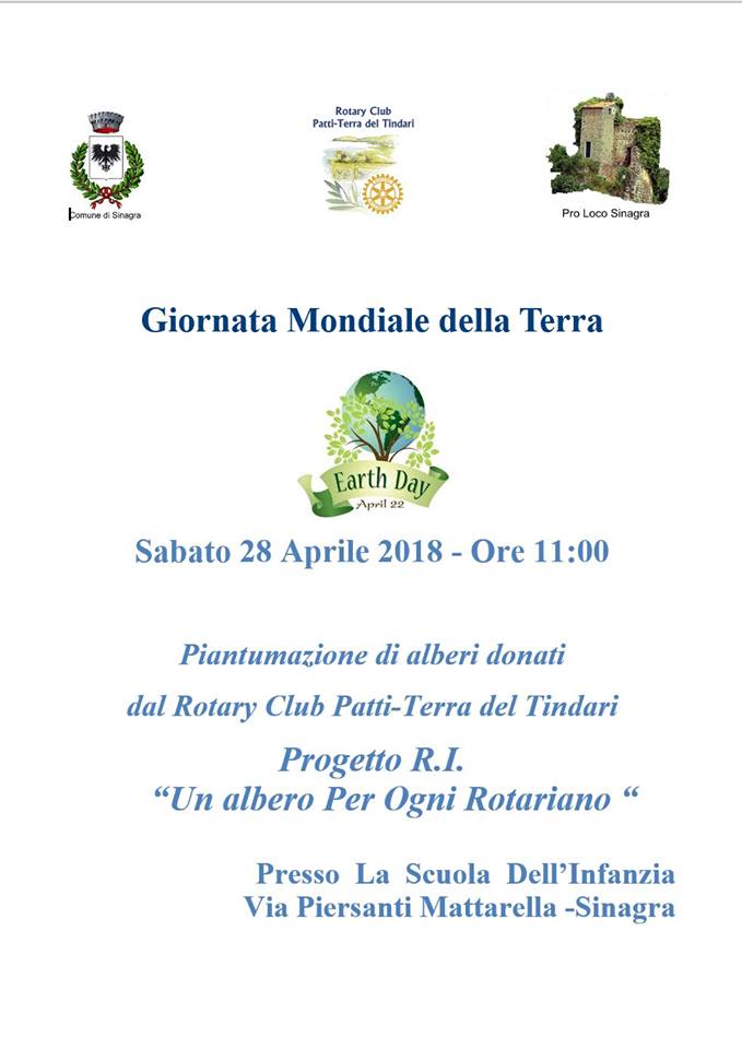 SINAGRA – Sabato 28 aprile la “Giornata della Terra”