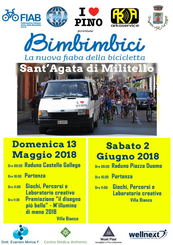 BIMBIMBICI 2018 – A Sant’Agata la 19esima edizione il 13 Maggio e 2 Giugno 2018