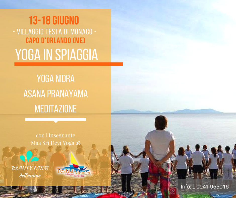 PRENOTAZIONI APERTE – Ritorna, a Capo d’Orlando, lo “Yoga in Spiaggia”