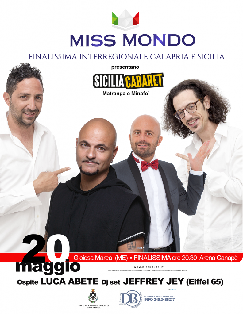 MISS MONDO – A Gioiosa Marea per scegliere Miss Mondo Calabria e Sicilia