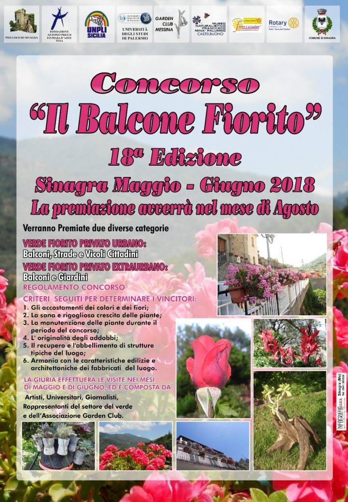 SINAGRA – Al via il concorso Balcone Fiorito