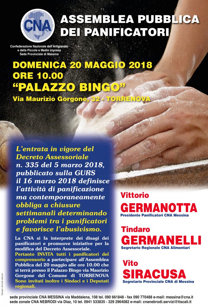 CNA – A Torrenova l’assemblea dei panificatori