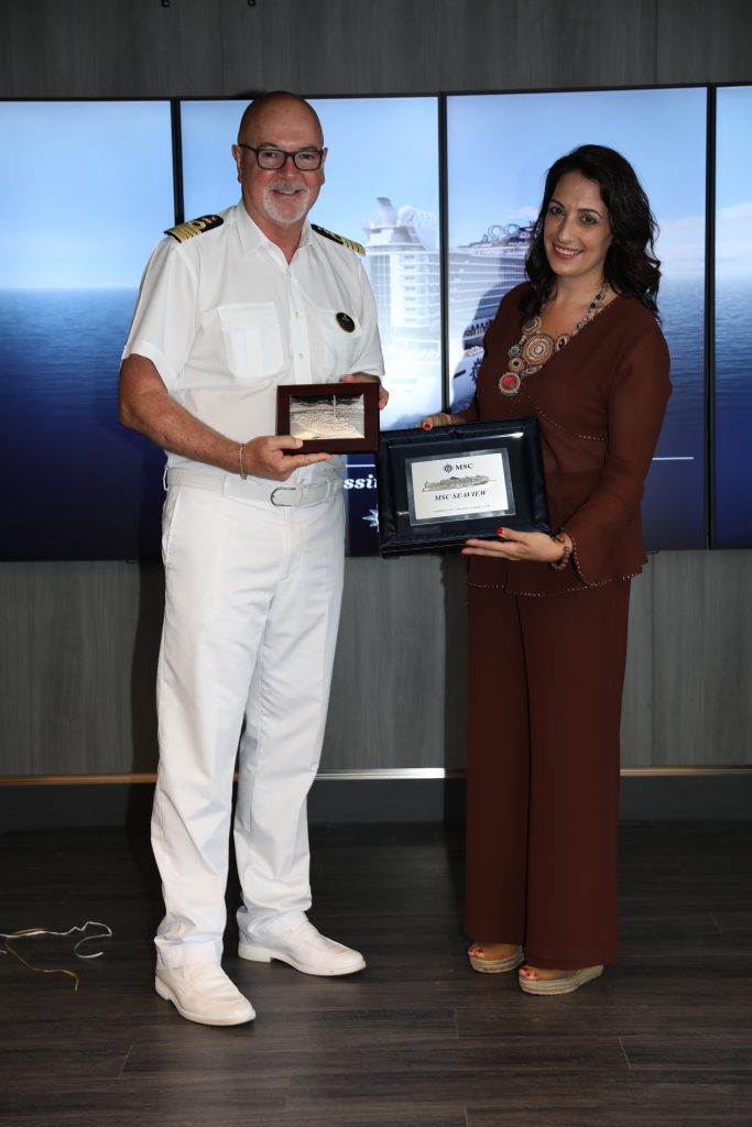 MESSINA – Suggestiva la cerimonia Maiden Call a bordo di MSC Seaview