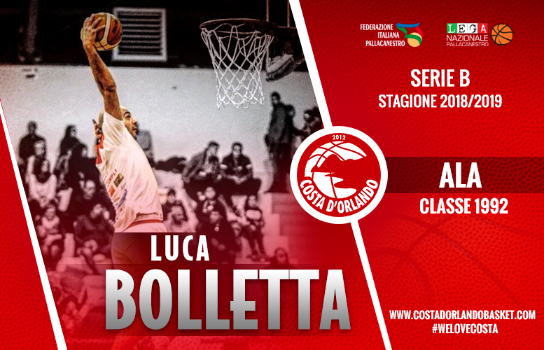 BASKET – Secondo colpo per la Costa d’Orlando, ecco Luca Bolletta