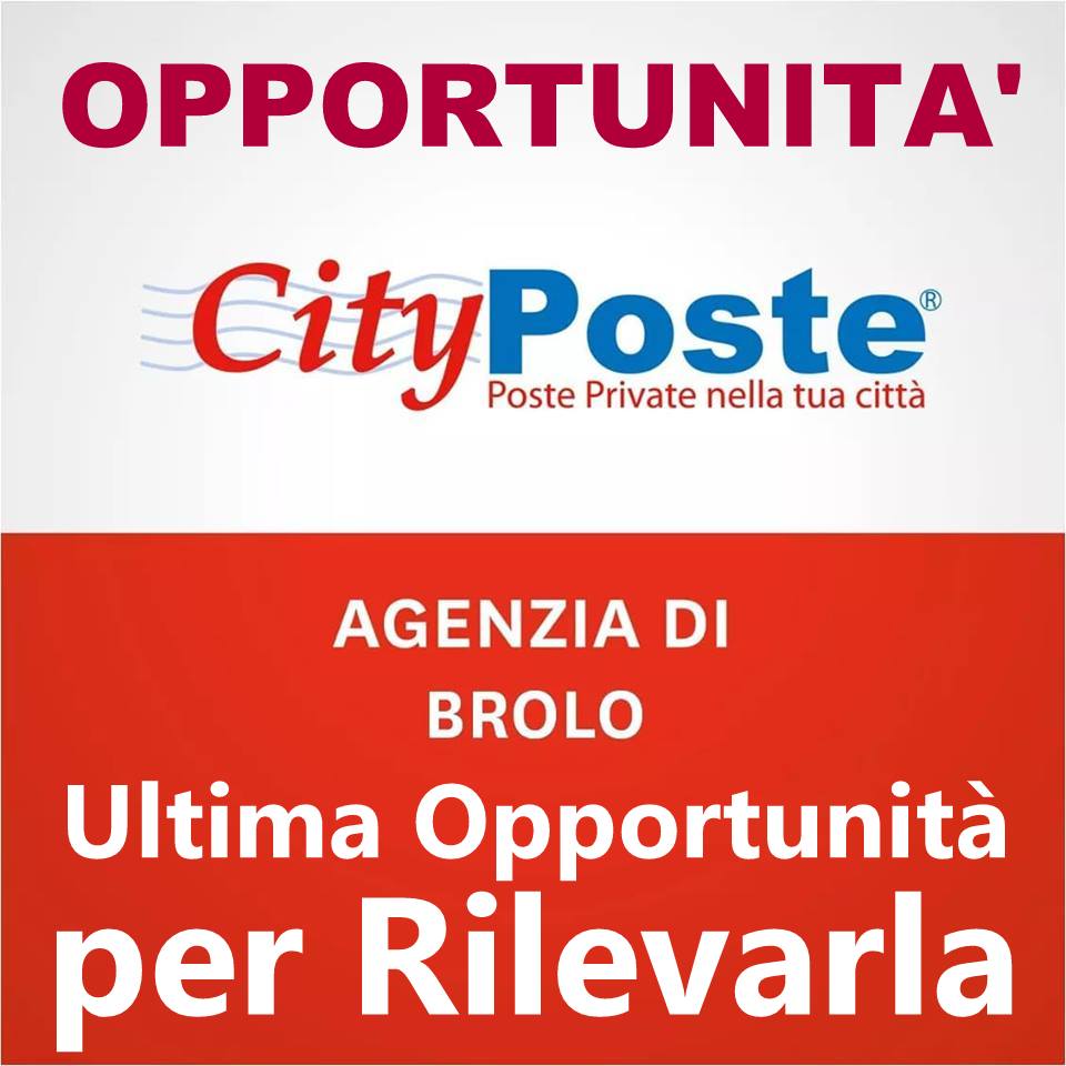 OPPORTUNITA’ – Si cede l’avviatissima Agenzia City Poste di Brolo