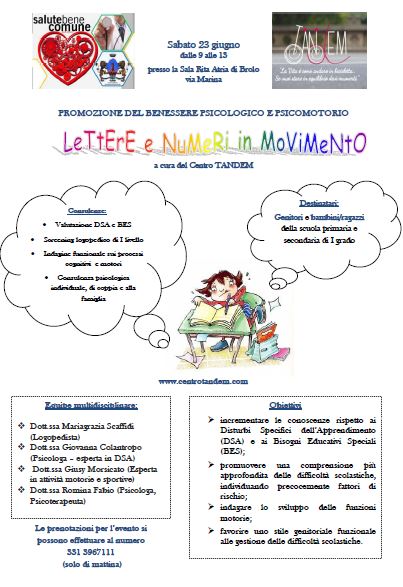 BROLO SALUTE COMUNE – “Lettere e Numeri in movimento”