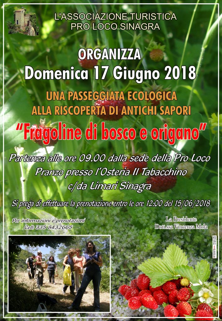SINAGRA –  Fragoline e origano, la decima passeggiata ecologica