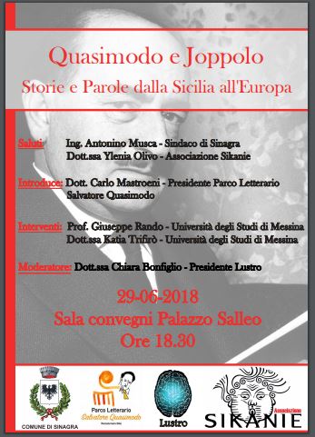 LUSTRO & SIKANIE – “Quasimodo e Joppolo, storie e parole dalla Sicilia all’Europa”