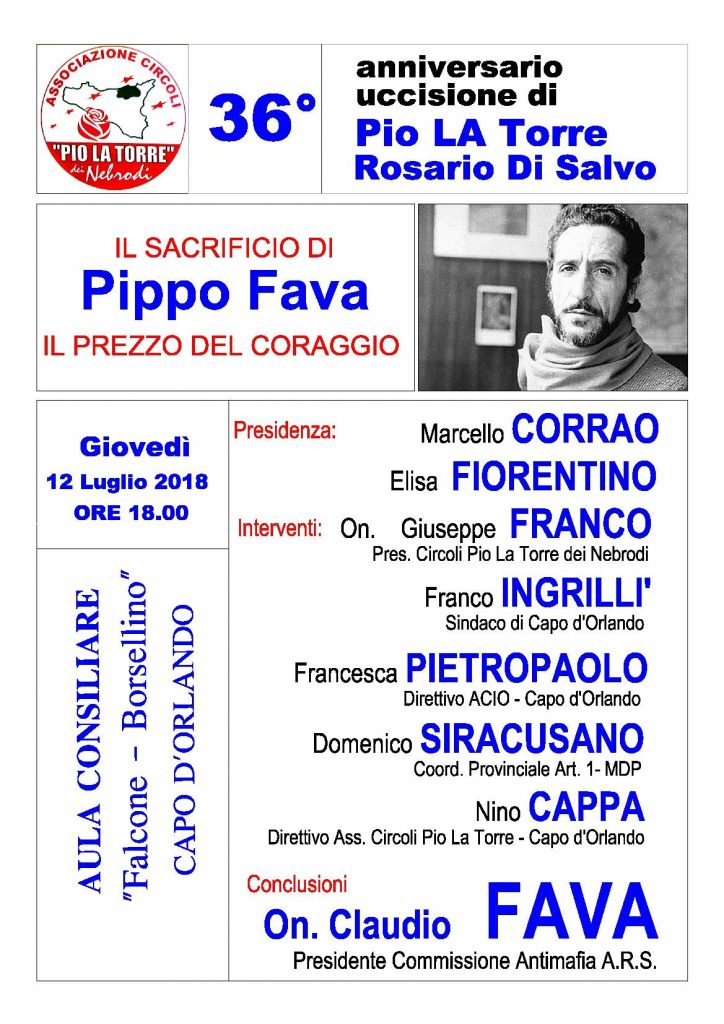 PIPPO FAVA – Il sacrificio, il prezzo del coraggio