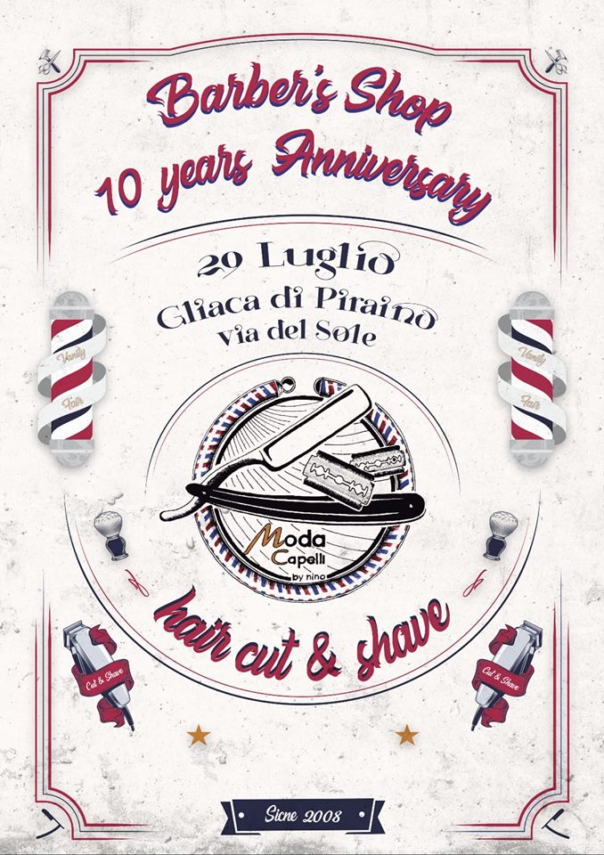 I MIEI PRIMI 10ANNI – Sarà festa domenica a Gliaca di Piraino dal Barbershop Moda Capelli by Nino‎