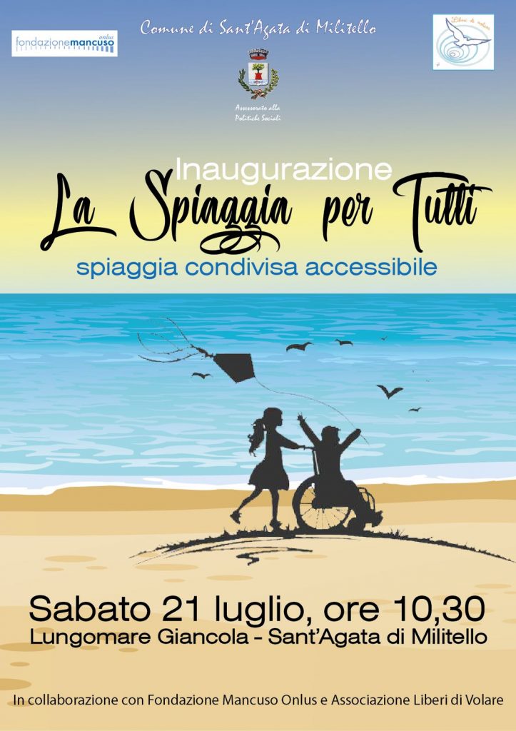 UNA SPIAGGIA PER TUTTI – A Sant’Agata Militello l’inaugurazione del lido senza barriere