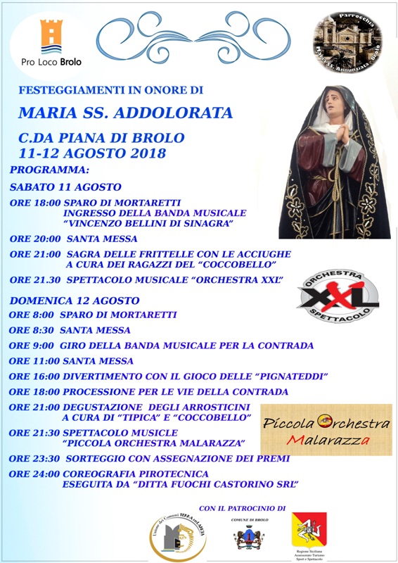 BROLO – La festa di Piana… il programma!