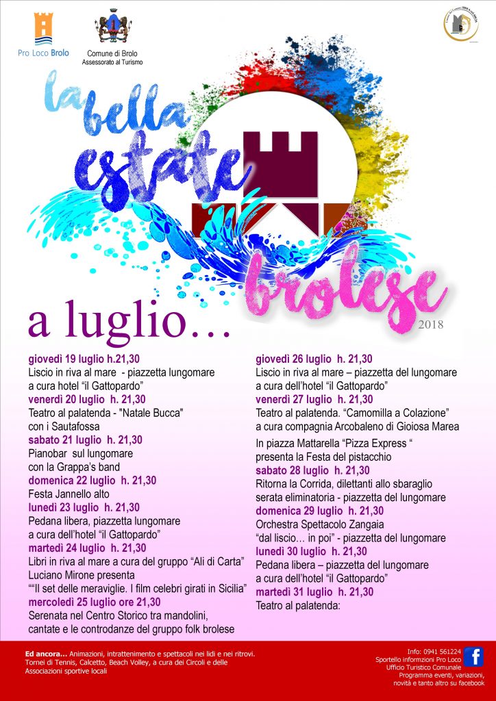 LA BELLA ESTATE BROLESE – La locandina di luglio