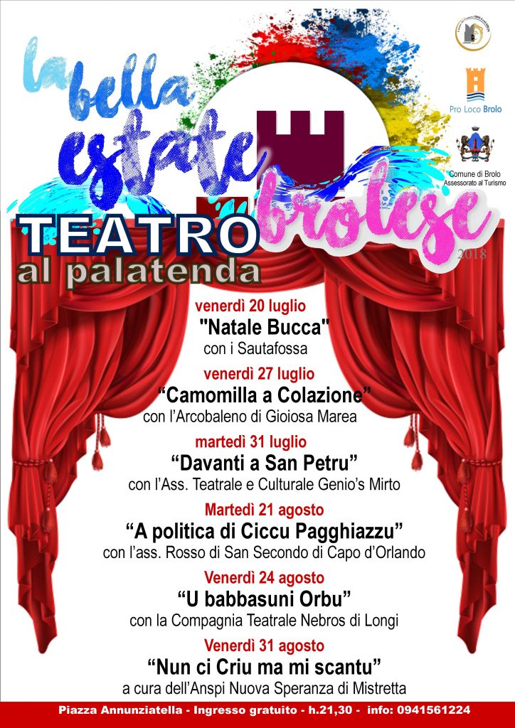 ESTATE BROLESE 2018 – La Stagione Teatrale al palatenda. Questa sera la prima commedia