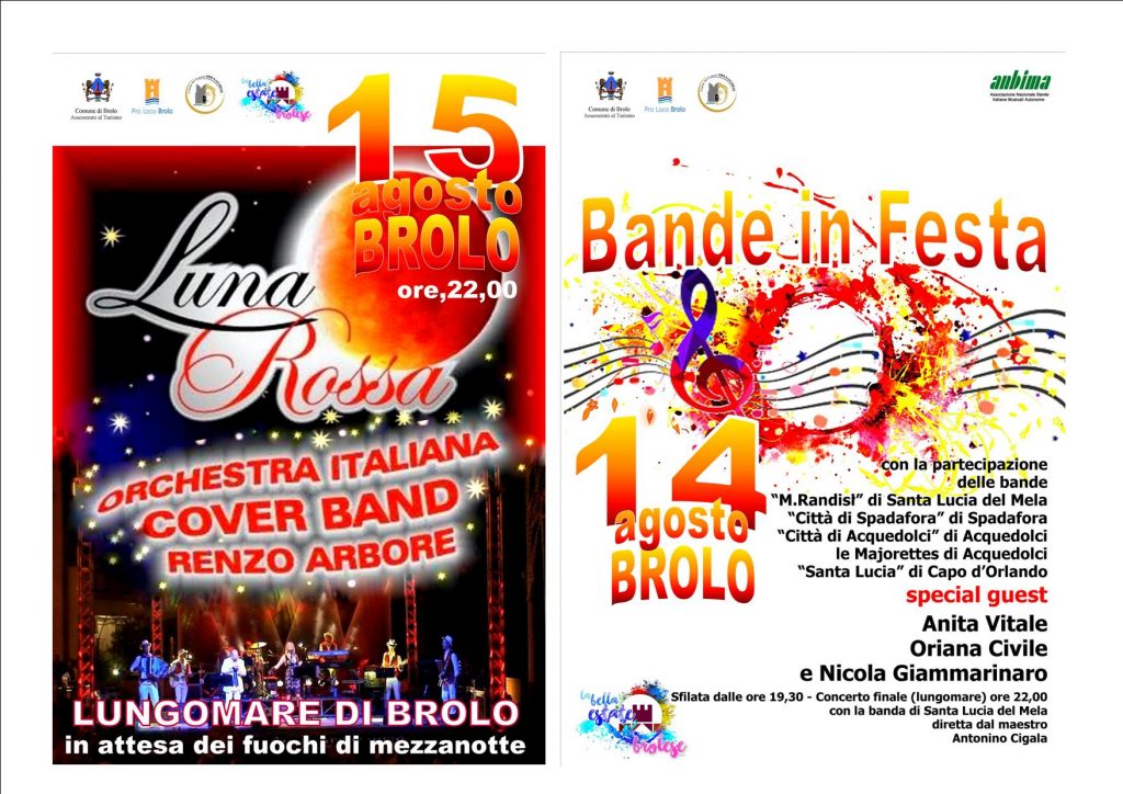 FERRAGOSTO A BROLO – Presentato il programma del 14 e del 15 agosto