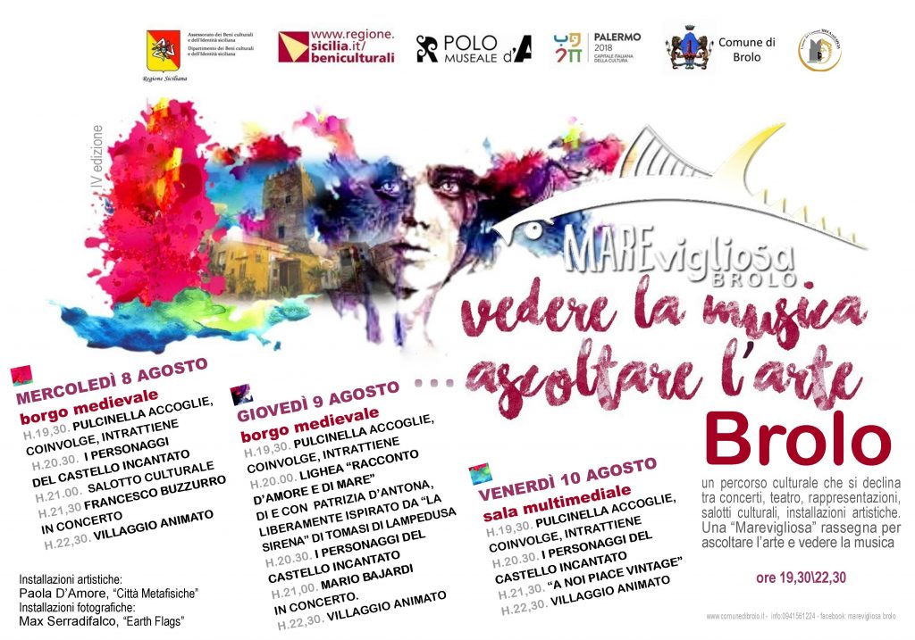 MAREVIGLIOSA BROLO -“Vedere la Musica”… da domani per tre giorni nel borgo medievale