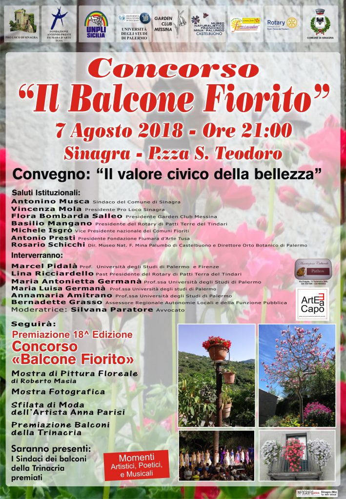 SINAGRA – Premiazione “Balcone Fiorito” 18a edizione