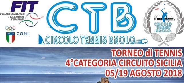 TENNIS A BROLO – Alle ore 18,00 si avviano le finali della 42^ Coppa Città di Brolo