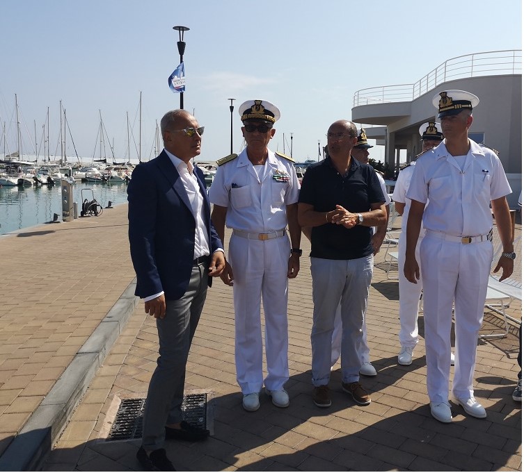 CAPO D’ORLANDO – L’Ammiraglio Ispettore Pettorino in visita al Porto di Capo d’Orlando