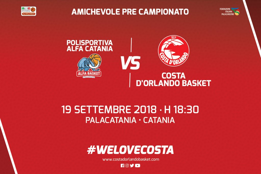 IRRITEC COSTA D’ORLANDO – Antipasto di campionato a Catania per la Costa d’Orlando Basket