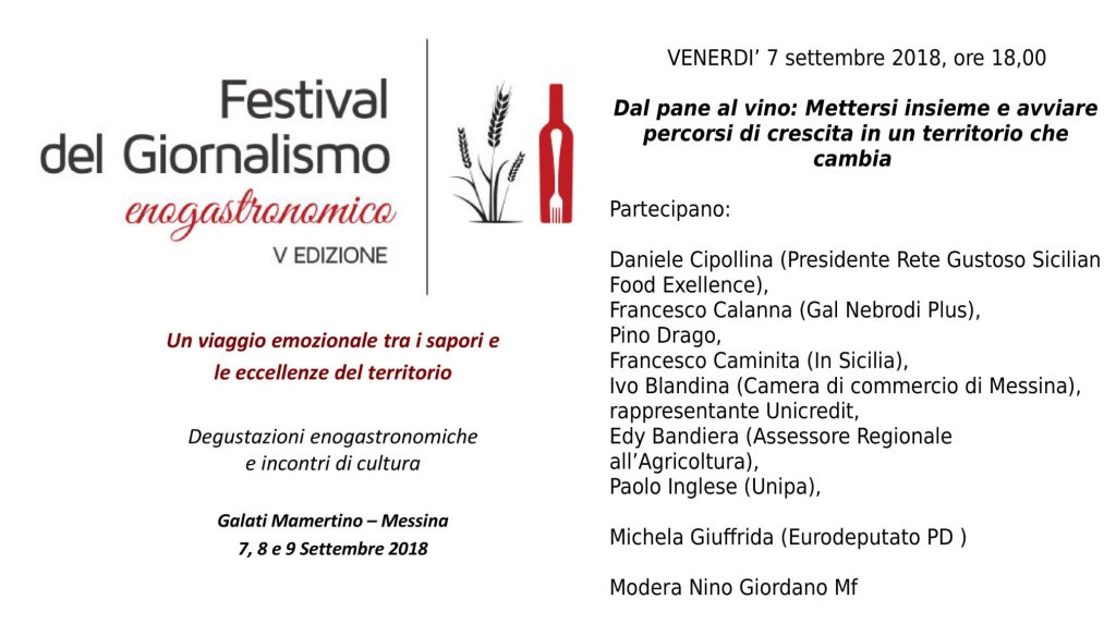 A GALATI MAMERTINO – La quinta edizione del Festival del giornalismo enogastromico