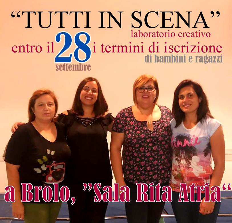 TUTTI IN SCENA – A Brolo per far far teatro a bambini e ragazzi le iscrizioni scadono il 28  settembre