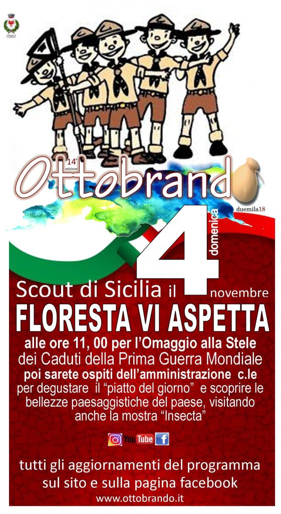 OTTOBRANDO – Il primo weekend di novembre a Floresta sarà ancora Festa. Il grande invito agli Scout di Sicilia