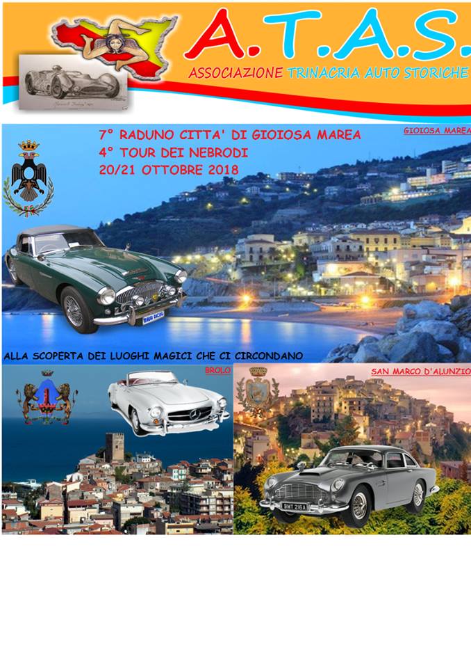 AUTO STORICHE – Domani a Brolo Tappa del Tour dei Nebrodi