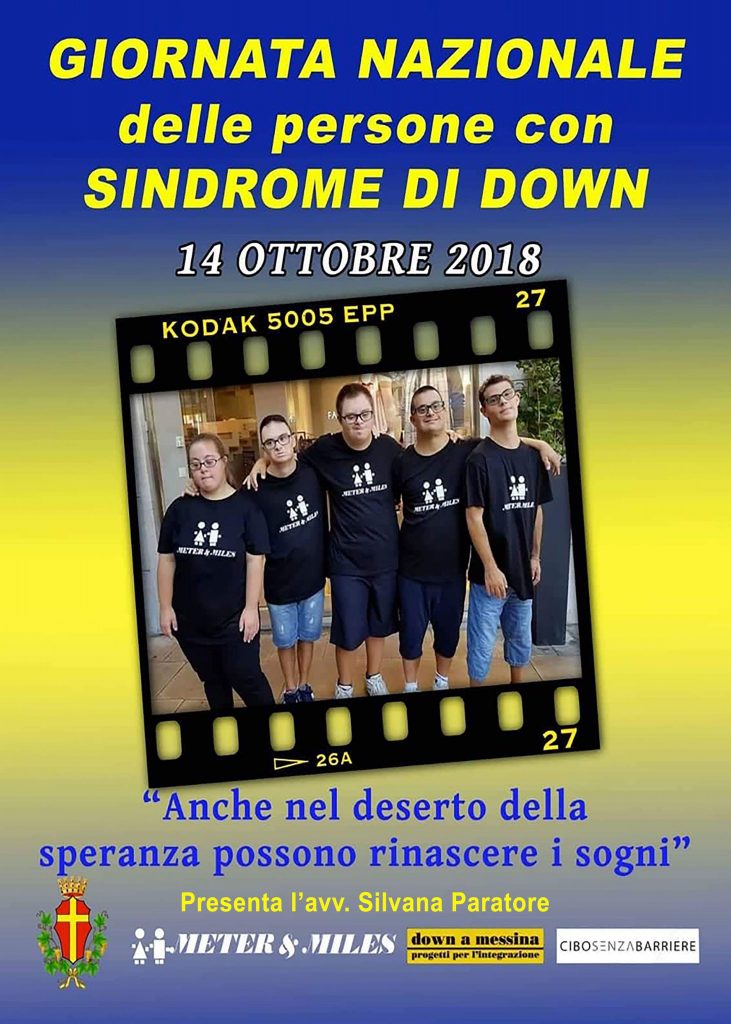 SINDROME DI DOWN – Giornata Nazionale delle Persone Down, a Messina l’incontro promosso da Meter e Miles