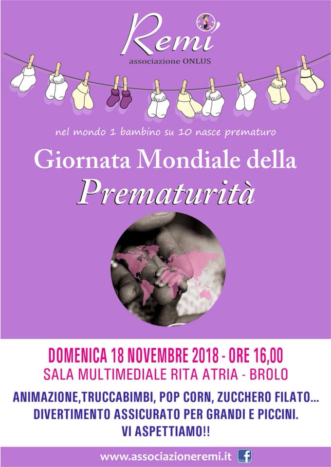 BROLO – Alla Sala Rita Atria ricordando le Giornata Mondiale della Prematurità