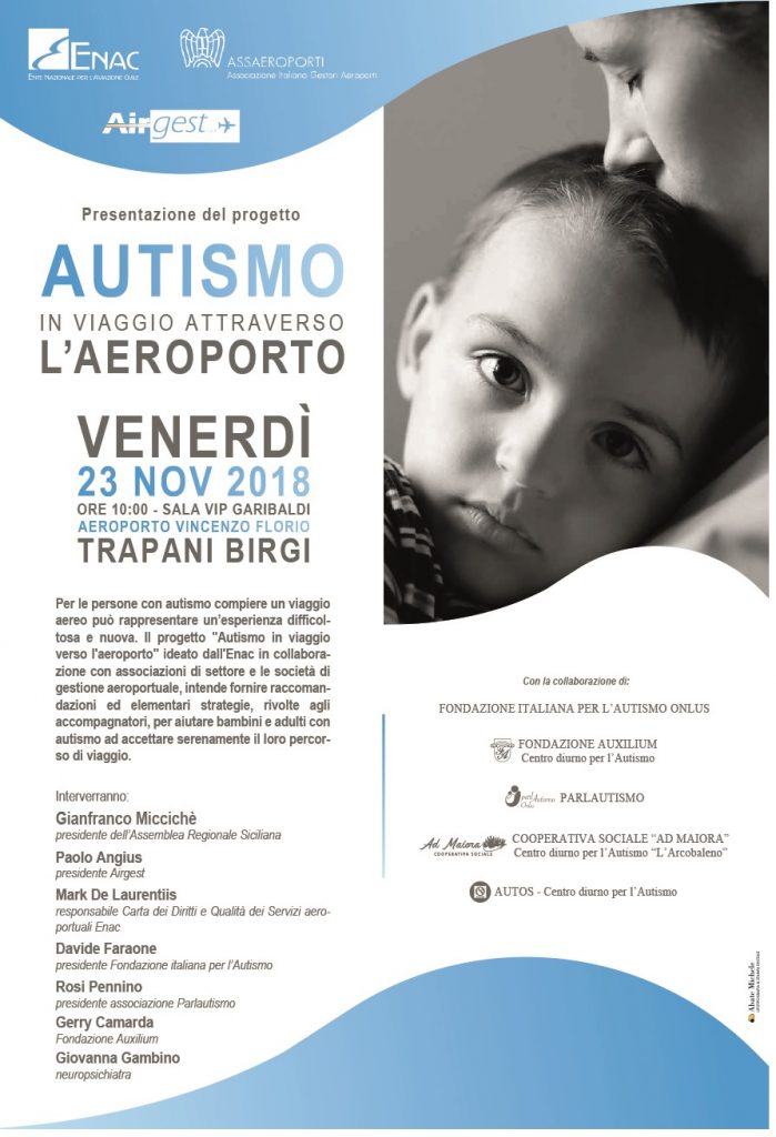 AUTISMO IN VIAGGIO – Presentazione del progetto a Trapani Birgi, venerdì 23 novembre