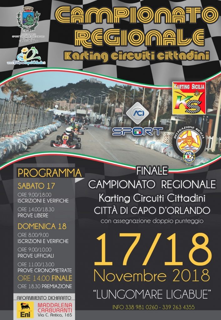 CAPO D’ORLANDO – Nel fine settimana la finale regionale di Karting, le modifiche alla viabilità