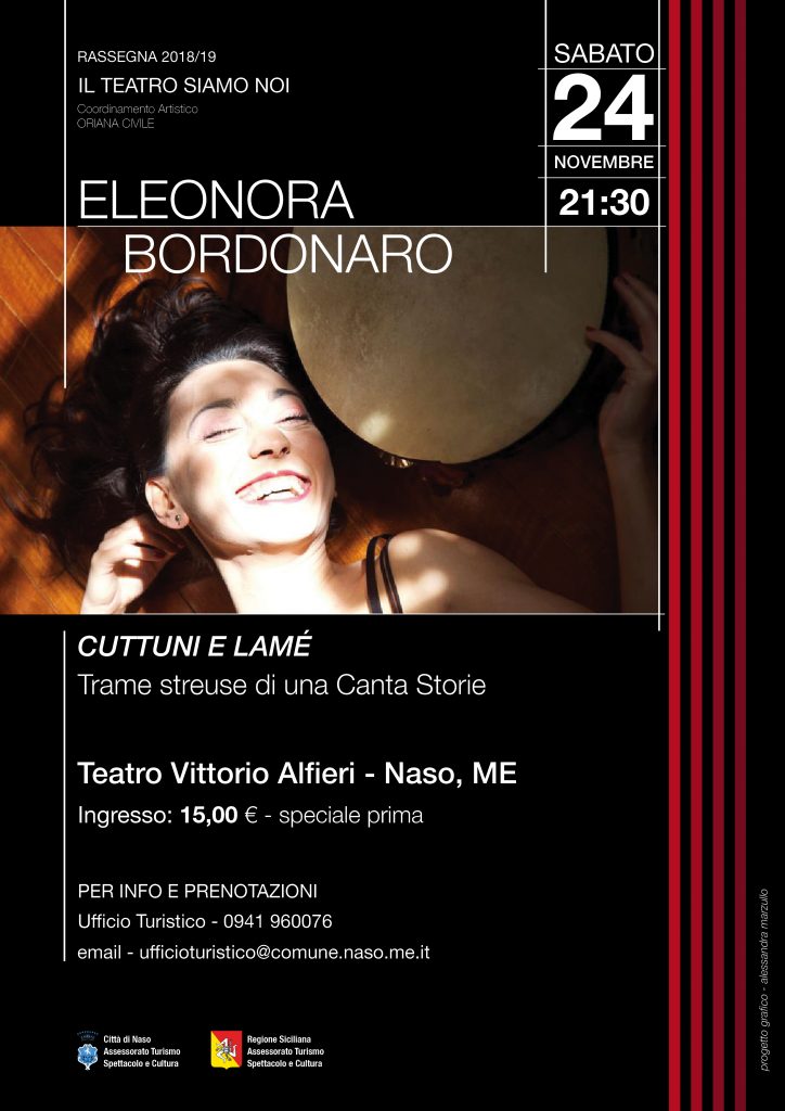 TEATRO – A Naso Eleonora Bordonaro dà il via alla rassegna “Il Teatro siamo Noi” 2018/19